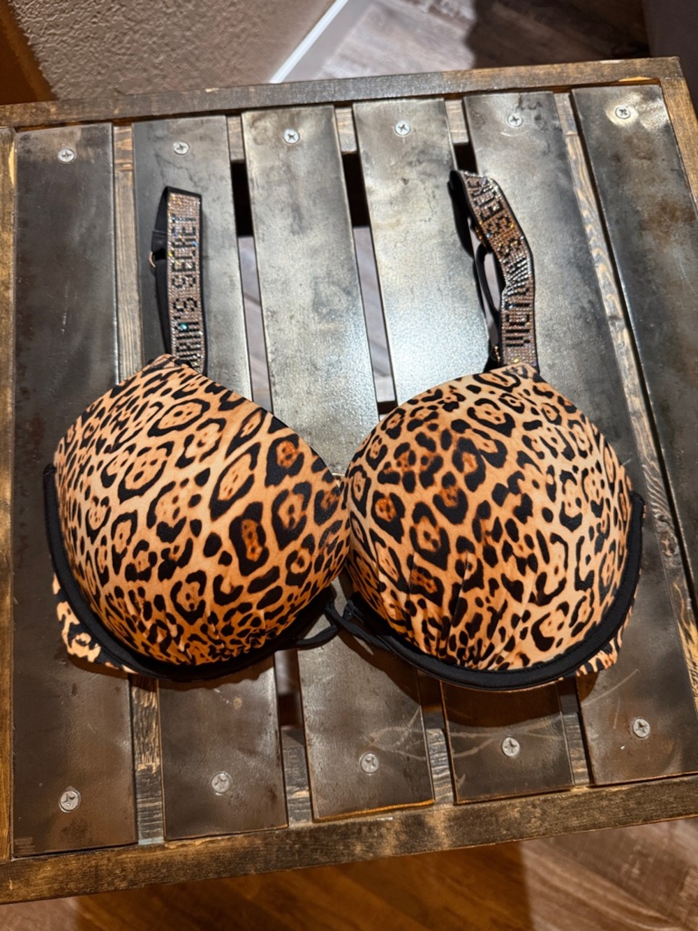 Victoria's Secret Leopard Print Push-Up Swim Top